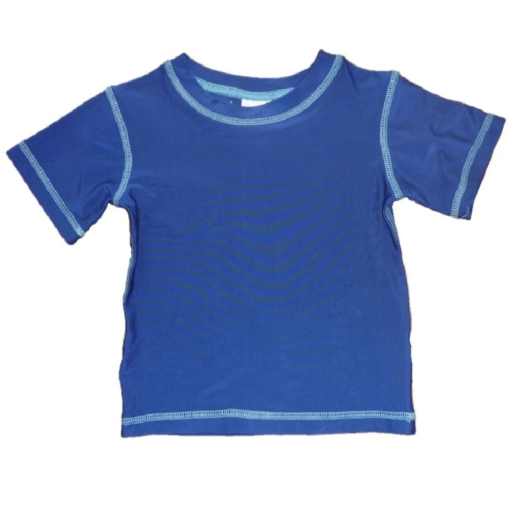 Wave Zone Baby Boys Navy Blue Rash Guard Shirt Top Size 6/9 12 18 24 months NWT